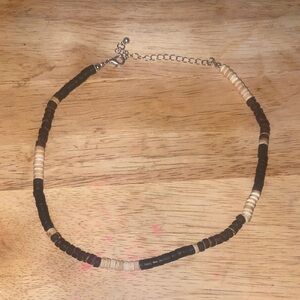 Brown and White bohemian necklace